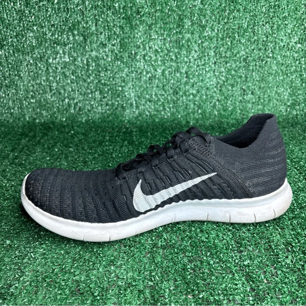Nike Free RN Flyknit Women's‎ Size 8 Running Shoes Black White
